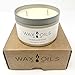 Wax and Oils Soy Wax Aromatherapy Scented Candles (Sandalwood) 16 Ounces. Single