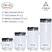 A-Special Food Storage Containers Set - 5-Piece Plastic Containers - Airtight Food Containers - BPA Free Kitchen Canisters - Clear Food Grade Plastic Storage Containers with Easy Lock Black Lids