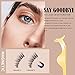 JIASLY Magnetic Eyelashes with Magnetic Eyeliner - Magnetic Eyeliner and Lashes Kit, Reusable Waterproof Eyeliner and Eyelash Kit with Applicator, No Glue Needed
