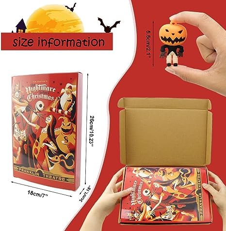 2023 NEW HALLOWEEN CHRISTMAS SCARY DOLL ADVENT CALENDAR 2023 KIDS – 24 DAY HALLOWEEN COUNTDOWN CALENDAR, PRE-CHRISTMAS DOLL NIGHTMARE ADVENT CALENDAR GIFT (A+HALLOWEEN)