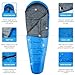Mummy Sleeping Bag with Compression Sack for 3-4 Season - Lightweight, Water Resistant & Warm for Camping, Hiking, Fishing, Traveling and Outdoors