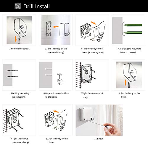 BESy Retractable Clothesline with Adjustable Stainless Steel Rope Hotel