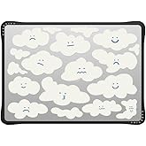 CASETiFY Impact MacBook Air 13.6" (M2-M4) Case [Cushioned Impact Corners/Scratch-Resistant/Anti-Slip Grip] - Cute Clouds - Clear Black