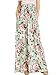 TECREW Women's Floral Print High Waist Full Length Boho Maxi Long Skirt with Pockets