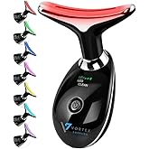 7-in-1 LED Face & Neck Massager – Skin Firming, Anti-Aging, Vibration & Heat Facial Tool for Home Use – Red & Blue Light Therapy – Model ES-1081
