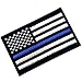 Tactical Embroidered Thin Blue Line USA Flag Fastener Hook & Loop Patch