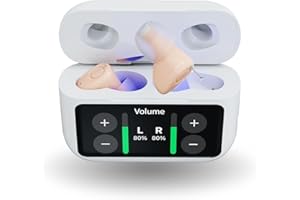 AUDIEN HEARING Audien Atom X Hearing Aid Device for Seniors & Adults with Hearing Loss - OTC Bluetooth Hearing Aids w/Charging Case, 48+ Hour Battery Life - Easy Touchscreen Control, Comfortable & Discreet Design (atom-x)