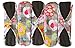 PeriodMate Cloth Menstrual Pads and Panti liners (Rainbow Hearts, Large)