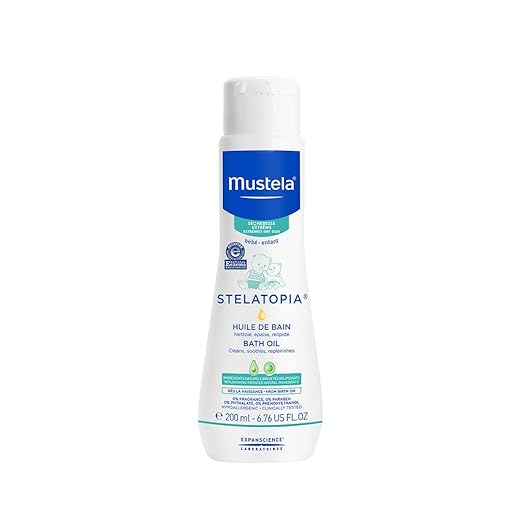 Mustela Stelatopia Bath Oil, White, 200ml