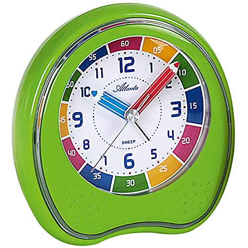 Atlanta 1953-6 Children's Alarm Clock with Tickle-Free Green for Boys and Girls