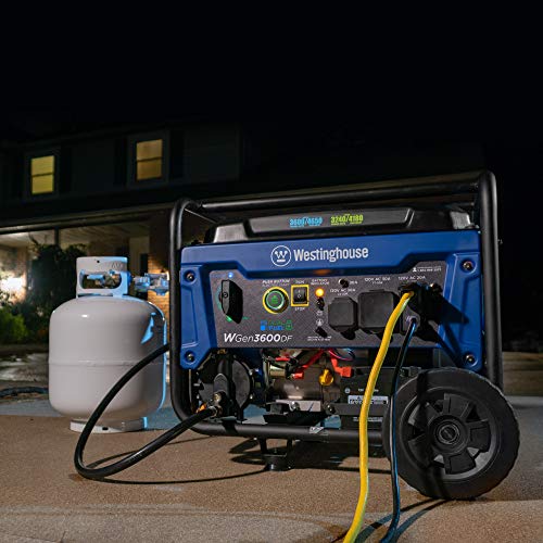 Westinghouse WGen3600DF Dual Fuel (Gas and Propane) Electric Start