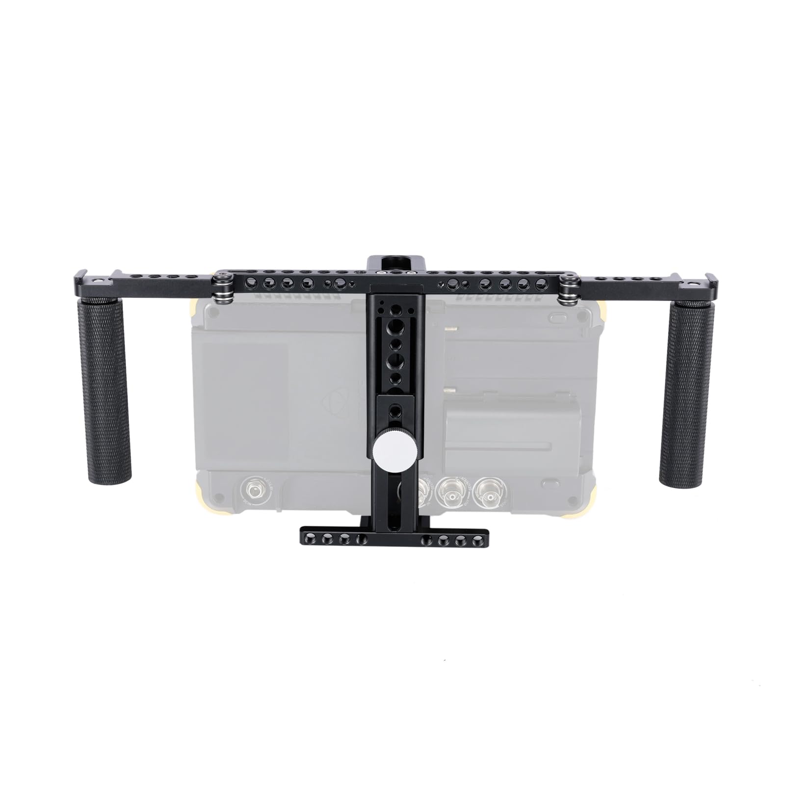 NICEYRIG Directors' Monitor Cage,Comfortable Handheld Shooting Kit Fits LCD Monitor 5”to 7”, Secure Mount with Adjustable Grip Handle, Multiple Mounting Options for Wireless Monitoring/Follow Focus