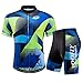 voofly Men's Cycling Jersey Set Men Short Sleeve Compression Bike Shorts Gel Padded Biking Clothing