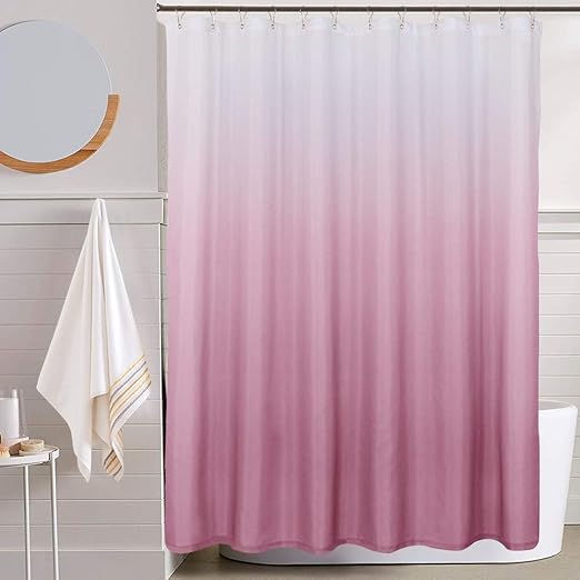 Amazon Com Jinchan Ombre Shower Curtain Pink For Bathroom