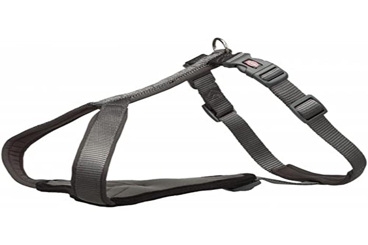 TRIXIE Dog - Premium Y Harness, M: 50-60 cm/20 mm, Graphite (Advent-03)