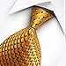 Wehug Men's Classic Stripe Jacquard Woven Orange Silk Tie Formal Party Suit Necktie Neck Ties For Men Ld0036