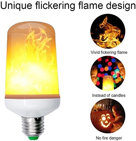URXTRAL LED Flame Effect Fire Light Bulbs, 3 Modes E26 E27 Creative Lights with Flickering Emulation, Vintage Atmosphere Decorative Lamps for Outdoor Home Hotel Bars Restaurants Holiday Decorations