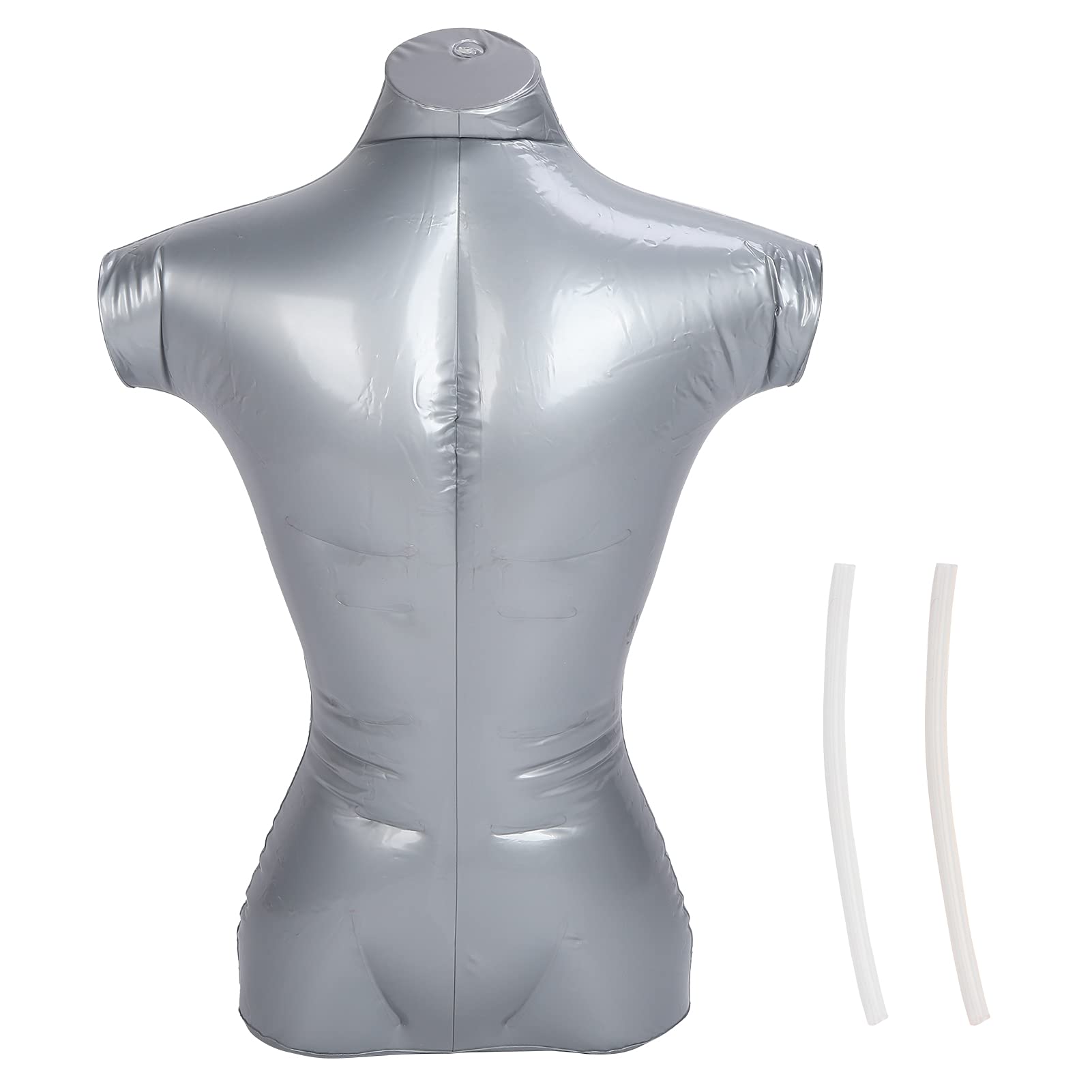 Male Inflatable Mannequins, PVC Upper Body Clothing Mannequin Torso Display Rack with 2 Stent Tube, for Avatar Shooting, Window Models, Swimsuit Sales, Shopping Malls