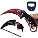 KARAMBIT CSGO Knife Skins By Magnolia Gear | Tactical Knife | Neck Knife Easy To Carry with Rope, Sheath and Sharpener | Perfect for Hunting Fishing Camping Survival | Personal Self Defense Crimson