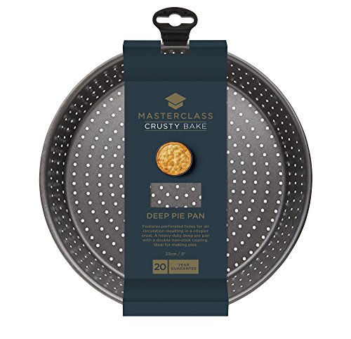 Kitchen Craft MasterClass Crusty Bake Non-Stick Pie Pan/Tart Tin, Grey, 23 cm