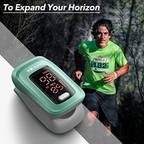 EMAY Fingertip Oxygen Monitor | Blood Oxygen Saturation Monitor with Heart Rate Display