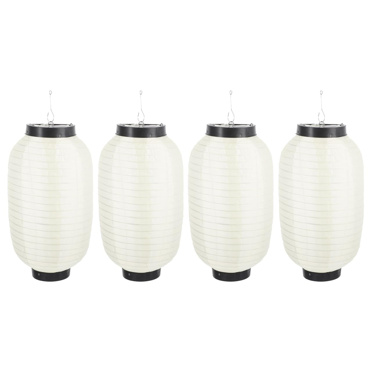 Photo 1 of Yardwe Waterproof Silk Lantern 4Pcs - Japanese Decorative Lanterns for Indoor and Outdoor Use, Folding Design, White 7.87X7.87X13.78Inch