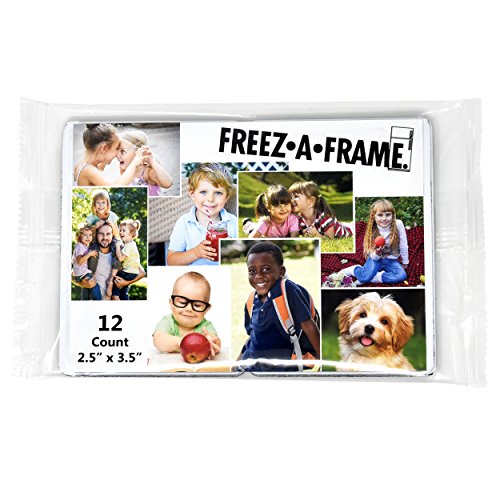 12 Pack Magnetic Wallet Picture Frames Holds 2 1/2" X 3 1/2" Pocket Photo for Refrigerator by Freez-A-Frame Made in the USA