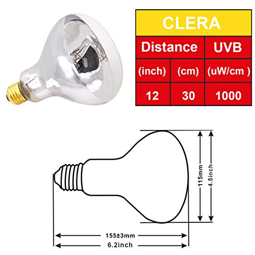 UVA UVB Mercury Vapor Bulb - 100W Sun Simulating Bulb High Intensity UVA UVB Light Heat Bulb For Reptile and Amphibian Use (Mercury Vapor Bulb) - Thumbnail 3