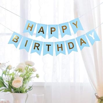 Bandiera Di Buon Compleanno Decorazione Di Compleanno For Bambini Bandiera Di Carta Dorata For Colori Bandiera