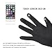 Womens Winter Gloves, Warm Soft Fleece Lined Suede Gloves, Touchscreen Texting by REDESS, Black Line
