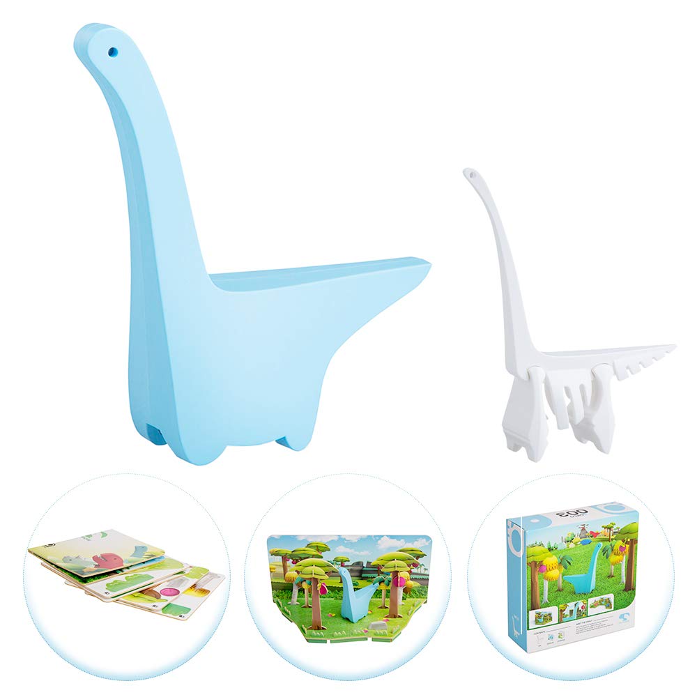 HALFTOYS Dinosaur Toys 3-D Puzzle with Magnets and Paper Dioramas, DIPLO Dinosaur Jigsaw Building Blocks Take Apart Toy for Children 3 Years Olds