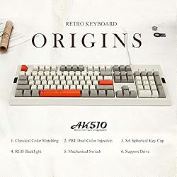 NACODEX AK510 Retro RGB Mechanical Keyboard 104