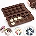 homEdge 15-Cavity Dimpled Heart Shape Chocolate Mold, Silicone Dimpled Valentine Heart Chocolate Gummy and Candy Mold