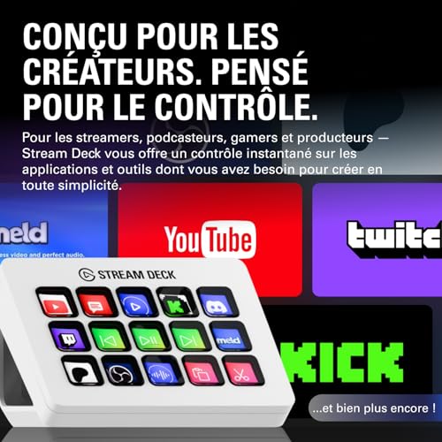 Stream Deck MK.2 White – Contrôleur studio