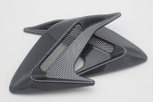 SZMWL 2PC DIY Car Auto Exterior Decorative Side Vent Air Flow Fender Intake Stickers(Carbon fiber)