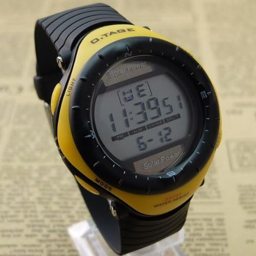 Orange 2013 Newest Fashion Solar Power Multifunctional Sport Climbing Watch Digital Militray Watch Big Face Waterproof Mens Watch