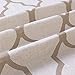 jinchan Linen Curtains Moroccan Tile Curtains for Bedroom Geometric Curtains for Living Room Drapes Light Filtering Lattice Curtains Grommet Curtains 84 Inch Length 2 Panels Set Taupe on Beige
