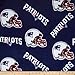NFL Fleece New England Patriots Tossed Helmets Blue, Fabric by the Yard