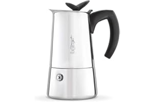 " Bialetti - Musa Induction, Stainless Steel Stovetop Espresso Coffee Maker, Suitable for all Types of Hobs, 10-Cup (15.5 Oz), Silver"