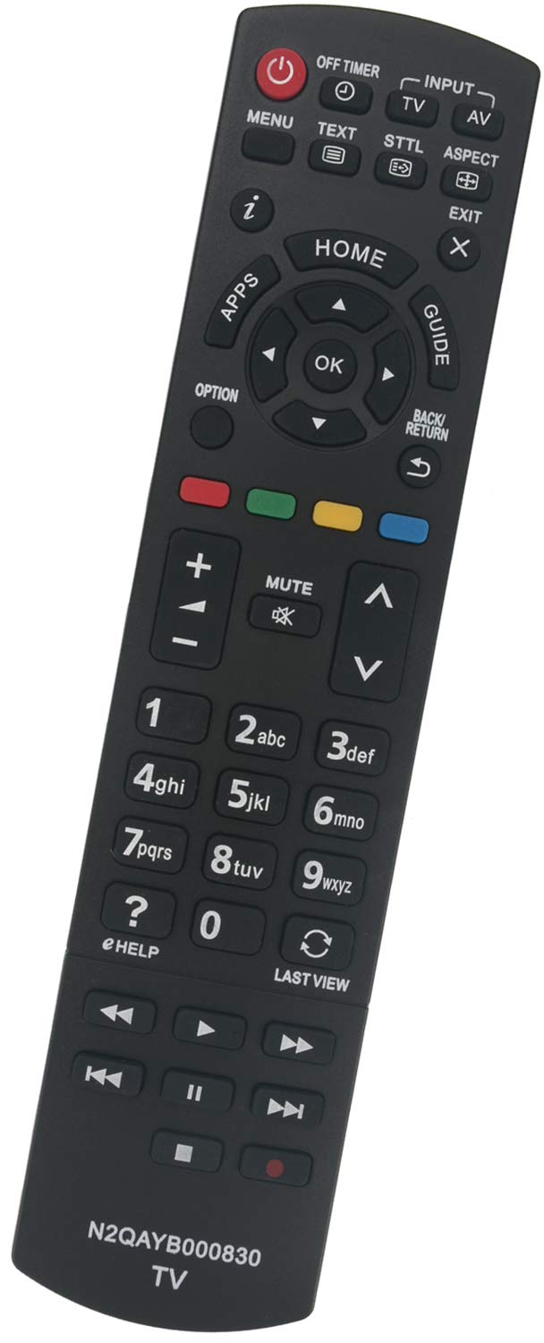 ALLIMITY N2QAYB 000830 Remote Control Replace for Panasonic Viera LCD TV TX-32AS500B TX-32AS520Y TX-32AST606 TX-39AS600E TX-39ASW604 TX-42AS600Y TX-42ASW654 TX-50AS520E TX-50ASW504