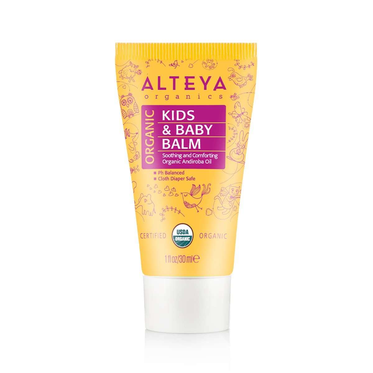 Alteya Organic Kids and Baby Balm 30 ml - USDA Certified Organic AWARD WINNING Natural Baby Skin Care Treatment - Soothing and nourishing moisturizer for Dry & Sensitive skin
