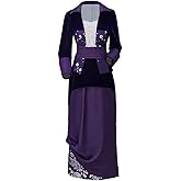 Willyacos Titanic Rose Dress - Velvet Dewitt Bukater Costume Flying Outfit for Adult Women Teen