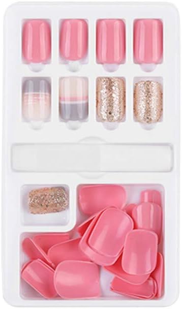 FAPIZI static nails uñas postizas impress nails short press on nail glue coffin nails petite nails real short long stiletto nail tips (F)