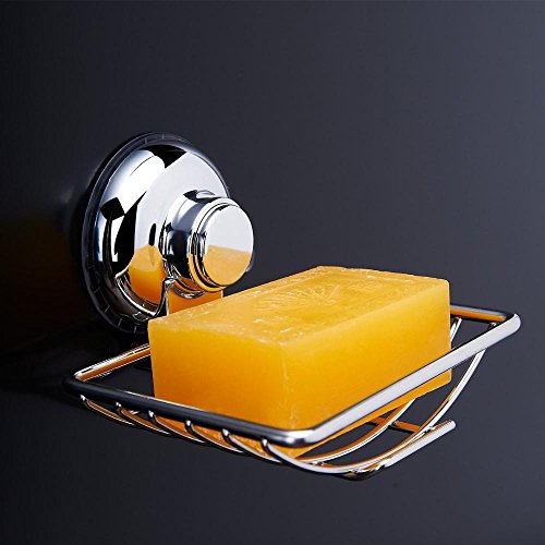Bar Soap Holder - Powerful Vacuum Suction Cup with Loose Suction Warning Indicator - Strong Stainless Steel Sponge Holder for Bathroom & Kitchen - By HARMONI - Thumbnail 3