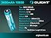 Two Olight 3400mAh Protected Button Top Rechargeable 18650 Batteries for Olight M22 M20S M18 M20X LED Flashlights and More