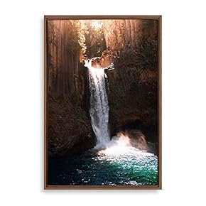 Framed Waterfall Home Artwork for Living Room Bedroom