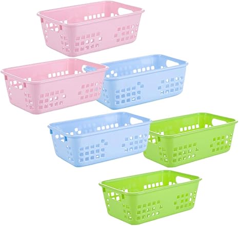 STOBOK Plastic Storage Baskets 