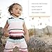 Burt's Bees Baby Baby Girls Organic One-Piece Romper Coverall, Prairie Blue Smocked Romper, 24 Months
