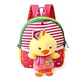 MATMO 3D Cute Cartoon Little Plush Baby Backpack Toy Bag Watermelon Red Chicken