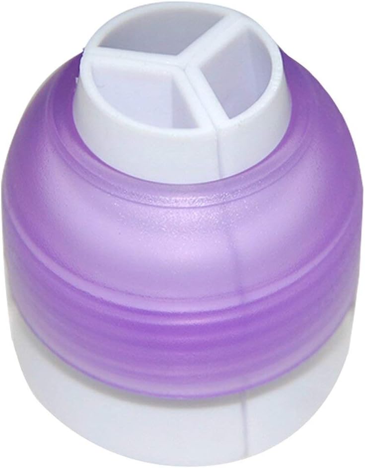 Uteruik Icing Piping Bag Nozzle Converter Tri-color Cream Coupler Cake Decorating Tools